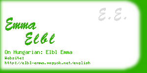 emma elbl business card